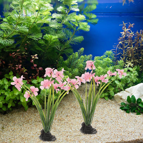 NOLITOY 2Pcs Silk Aquarium Plants for Betta Fish Tank Decoration, Aquatic Plant Models