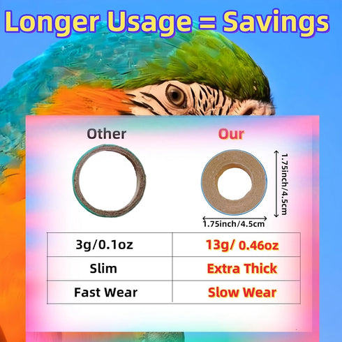 ToughRight 8Pcs 1.75inch Fatty Bagels Bird Toys for Parrots Durable Cardboard Bird Chew Shredding Foraging Foot