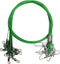 Fishing Leaders Line, 125LB Steel Leaders with Swivels and Snaps, 19.68in for Saltwater Fishing
