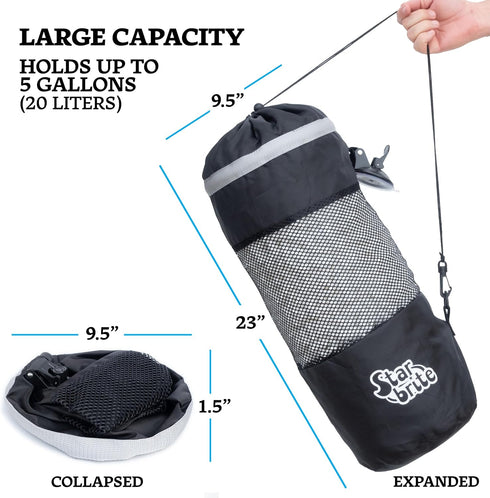 Cinch 5 (52074) STAR BRITE Mesh Trash Bag with Locking Suction Cup & Litter Guard Tie - for Boats, RVs, Gold Carts