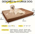 Sytopia 41 Inch XLarge Dog Bed, Reversible Waterproof Orthopedic with Removable Washable Cover for Large Dogs, Brown