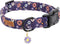 Faygarsle Floral Dog Collar for Girls, Soft Fancy Pet Collar with Flower Design for Small Medium Large Dogs (Purple, M)