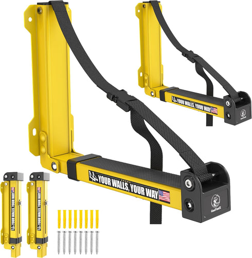 GanFindX Heavy-Duty Foldable Kayak Wall Rack, 9.5-13.8" Storage Hanger for Canoe, Paddle Board, Surfboard