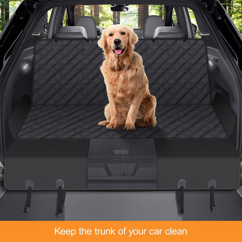 Dog Back Seat Cover Protector for Cars, SUVs, and Trucks, Scratchproof, Nonslip, Waterproof Material (Black)