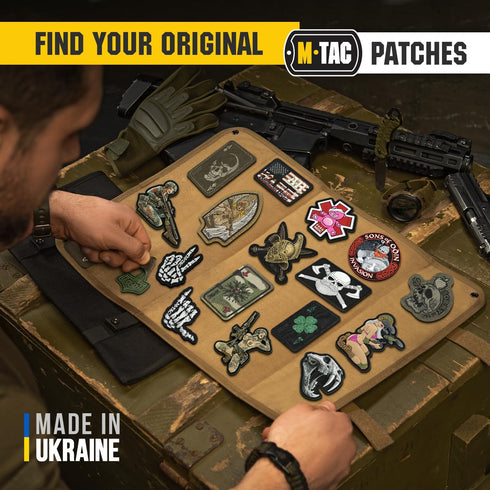M-Tac Tactical Beard Skull Patch - Morale Patch for Military Gear, Army Patches for Clothes and Hats