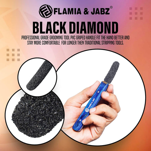 Stripping Metal Stone Diamond Edged for Dogs, Cats & Pets with Wooden Grip (2 Piece Pack of Coarse & Fine)
