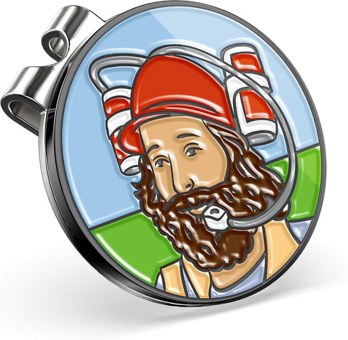 Gilmore Cracker Golf Ball Marker with Magnetic Hat Clip, Plus Bonus Drunk Caddy Golf Ball Marker