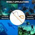 Pecihiko 13'' Scuba Diving Stick, Aluminium Alloy Lobster Tickle Stick Pointer Rod with Measurement, Adjustable Lanyard