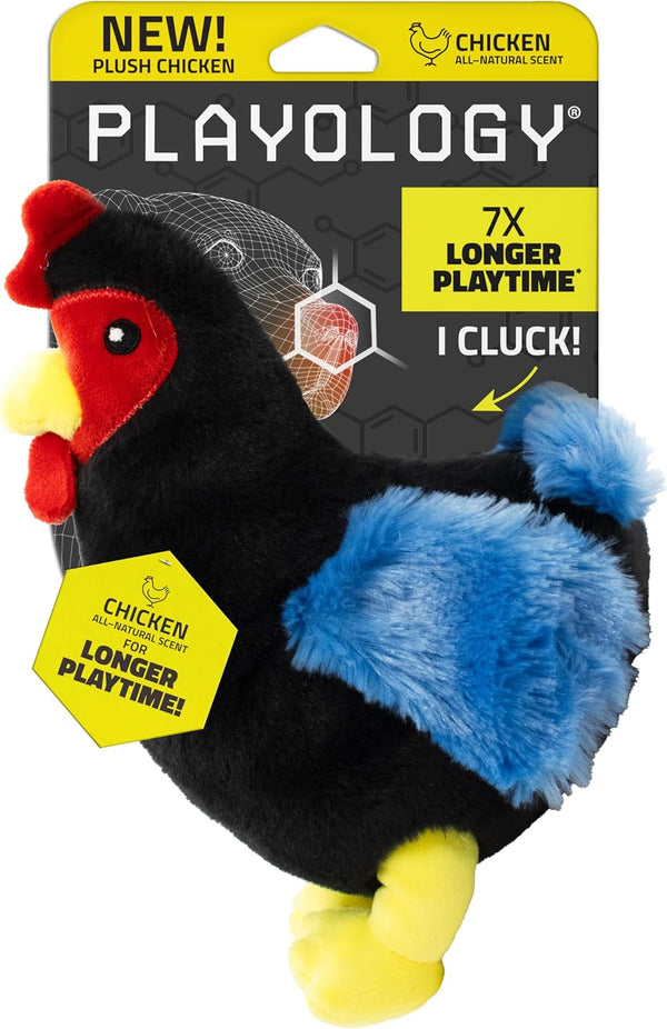 Playology Dog Toys | Plush Toy Hen Stuffed Animal for Dogs |