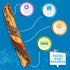 7" (4 Count) Jack&Pup Twist Beef Rib Bones for Dogs, Beef Rib Bone Small Dog Bones for Puppies with Beef Jerky Twist