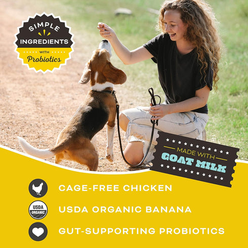 Primal Freeze Dried Dog Treats, Chicken & Banana with Goat Milk, Grain Free, 2 oz
