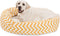 40 Inch Yellow Chevron Sherpa Bagel Dog Bed