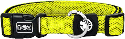 DDOXX Dog Collar Air Mesh, Adjustable & Padded for Small, Medium & Large Dogs, Yellow, XS