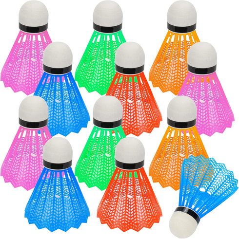 Hysagtek 12 Pcs Badminton Shuttlecocks - Indoor Outdoor Sport Ball for Training Exercise Gym Fitness Game