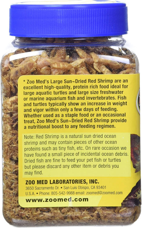 Zoo Med Large Sun Dried Red Shrimp, 2-1/2-Ounce