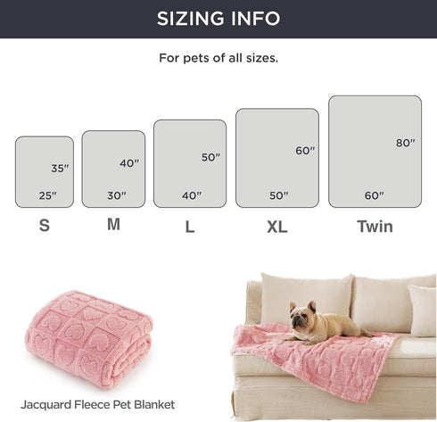 Bedsure Dog Blanket for Medium Dogs - Soft Fluffy Puppy Blanket, Cozy Calming Cat Blankets, Pink, 30x40IN