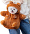 Gleegain Cozy Plush Dog Purse Carrier with Secure Harness Clip Dogs Tote Bag