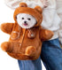 Gleegain Cozy Plush Dog Purse Carrier with Secure Harness Clip Dogs Tote Bag