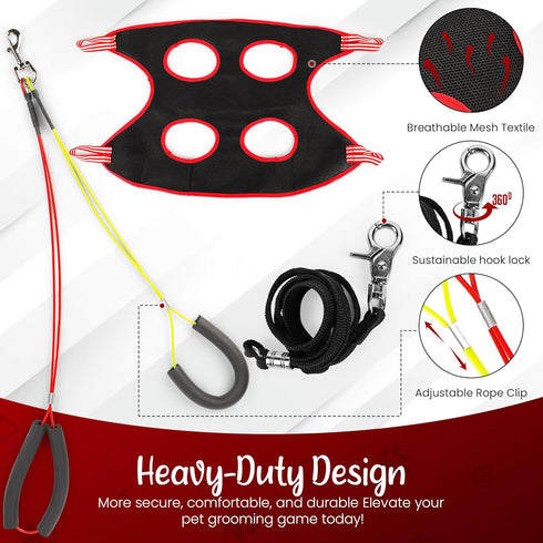 INNOVAROMZ Hammock 4 Dog Grooming Arm with Clamp & Pet Grooming | Extra Bundles | Dog Grooming Stand with Grooming
