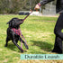 Ultra Joys Dog Leash with Poop Bag Dispenser, Heavy Duty Cotton Fabric 5ft Leash with Metal Clasps