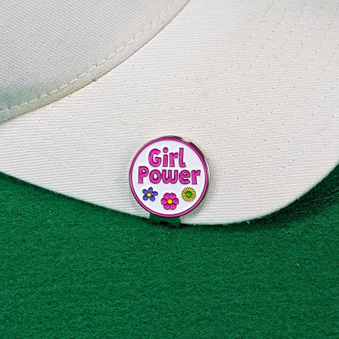 Foretra Girl Power Golf Ball Marker with Magnetic Hat Clip, Funny Golf Gifts and Accessories for Men