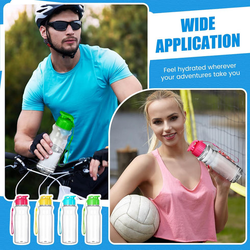 Tioncy 20 Pieces Plastic Water Bottles for Kids | 17 oz Reusable Leakproof Drink Bottles for Outdoor