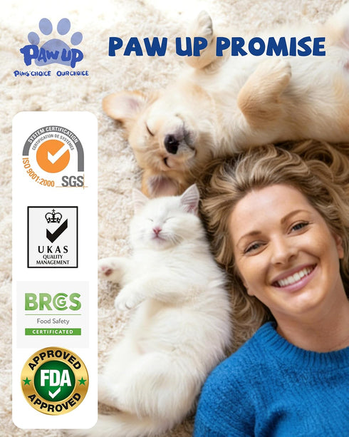 3 16 oz PAWUP Cod Skin Rolls Dog Treats Natural High Omega Dog Snacks, Single Ingredient Cod Skin Chews for Small Dogs