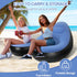SeaSlep Inflatable Chair with Ottoman, Inflatable Couch for Adults with Flocked Surface, Comfortable Blow Up Air Chair