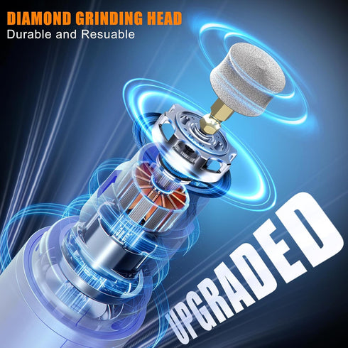 2-Speed Trimmers Dog Nail Grinder Quiet - Professional Dog Nail Grinder with Guard, Rechargeable & Painless Dog Nail