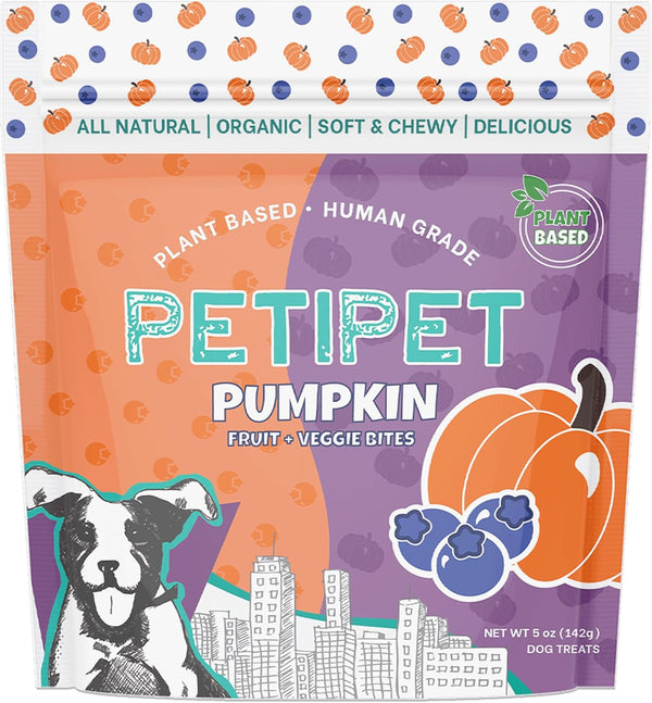 Plant-Based Pumpkin Dog Treats - Healthy Vegetarian, Vegan Treats with Organic Ingredients