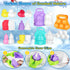 32Pcs Elovien Snow Toys Snowball Maker Snow Molds for Kids Outdoor with Foldable Snow Sleds, Long Shovels Tool, Snowman