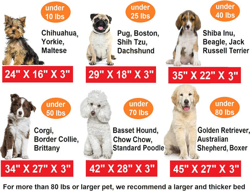 Dogbed4less Memory Foam Platform Dog Bed - Large 42X28X3 - Crate Mattress for Orthopedic Joint Relief