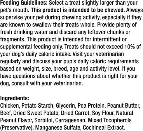 SmartBones 10 Count Rib and Wing Chews, No Artificial Colors or Preservatives, Fun Shaped Triple Flavor Treat
