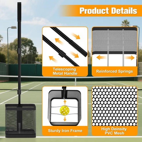 Pickleball Picker Upper Ball Holder, Pickleball Ball Picker Hopper Tube, Pickleball Pickup Tube - Lightweight