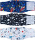 Pet Soft Dog Belly Band, 3 Packs Reusable Male Dog Diapers Wraps, Washable Belly Bands for Male Dogs (Space, XS)