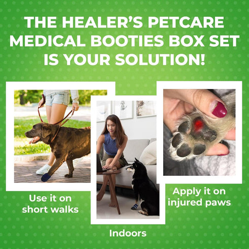 HEALERS Medical Dog Boots and Bandages, Small