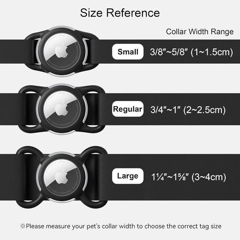Waterproof Airtag Dog Collar Holder - Ultra-Durable Silicone & ABS Airtag Case for Dog & Cat Collars (Rose, Regular)
