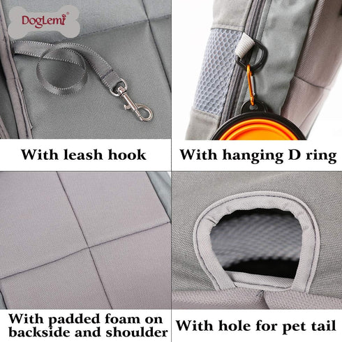 Dog Carrier Backpack, Legs Out Front, Airline Approved for Small Medium Large Dogs, Canvas Mesh Free Cat Travel Bag