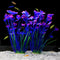 JIH Plastic Plants for Aquarium, Tall Artificial Plants for Fish Tank Decor 15.6 Inch (2 Pcs) (Purple)