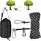 XiaZ 100ft Portable Dog Camping Leash, Overhead Trolley System for Dogs up to 200lbs, Black