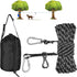 XiaZ 100ft Portable Dog Camping Leash, Overhead Trolley System for Dogs up to 200lbs, Black
