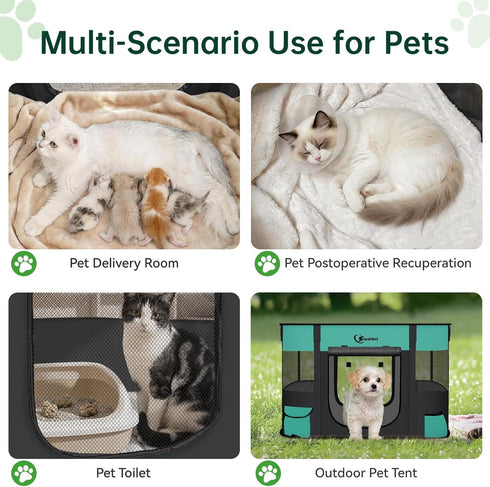 Dog Playpen,Cat Pet Puppy Pen,Portable Playpens for Dogs Indoor Outdoor Travel Camping Use,Foldable Dog Kennel Tent