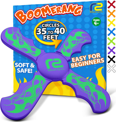 Foam Boomerang - Fun Outdoor Summer Gift for Kids All Ages -