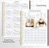 Fitness Journal Workout Planner, A5 (6.4" x 8.3") Undated Journal for Men & Women to Track Progress and Achieve Goals