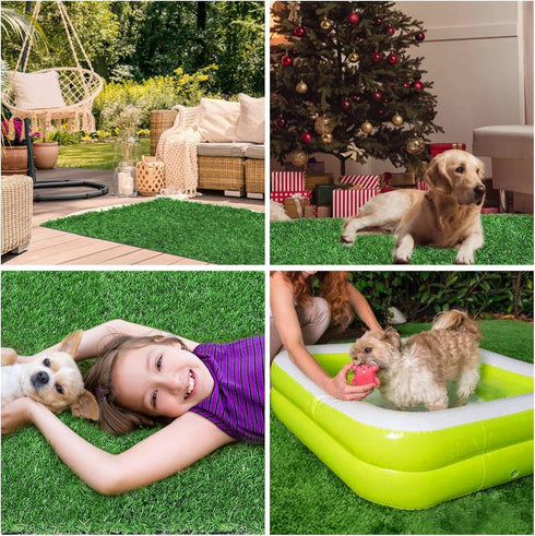 SSRIVER (51.3x32 Inch(Pack 1)) Artificial Grass for Dogs Pee Tray Fake Grass Mat for Professional Puppy Potty Trainer