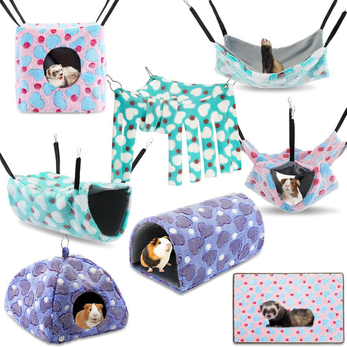 AceOrbit Ferret Hammock 8 Pack Rat Hammocks Ferret Cage Accessories Beds Guinea Pig