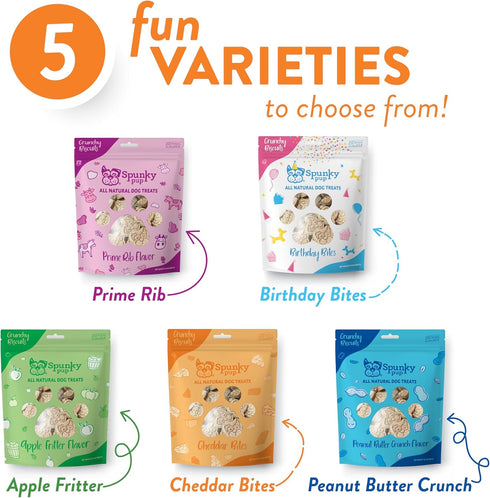 Spunky Pup Every Day Biscuit Dog Treats: All-Natural Cheddar Flavor, 24 oz Resealable Pouch for Training or Snacking
