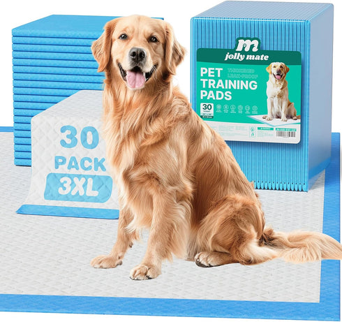 JollyMate Dog Pee Pads Extra Large 36"x36", 30 Pack 3X-Large Super Absorbent