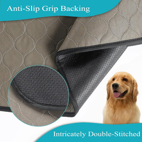 Washable Dog Pee Pads 41" x 41", 5 Pack, Reusable, Quick Dry, Large Anti-Slip Whelping Pad for Pet, Playpen,