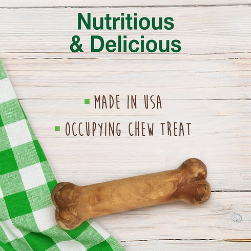 (2 Count) Nylabone Healthy Edibles Natural Dog Chews Long Lasting Chicken Flavor Treats for Dogs, Medium/Wolf